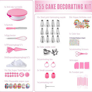 Kit de decoración de pasteles todo en uno con boquillas de repostería, accesorios para plato giratorio y herramientas de repostería para chefs de pastelería. - Product Image 5