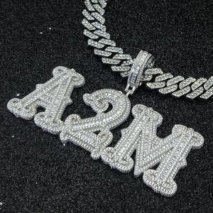 18K <b>Solid</b> A2M IGI Certified Diamond <b>Pendant</b> Necklace Unisex Hiphop Style White <b>Gold</b> 18K <b>Gold</b> Plated Brilliant Cut Natural - Product Image 2