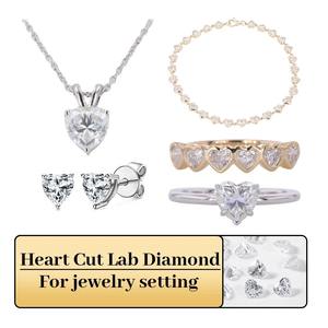 Diamante Cultivado en Laboratorio con Corte Corazón, 3mm, 3.5mm, 4.5mm, 5mm, 1ct, Color DE, Claridad VVS VS, Diamante Blanco Suelto Creado para Anillo de Compromiso Romántico - Product Image 3