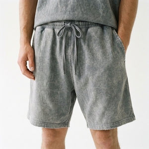 OEM High Quality Knitted Breathable Casual Two-Piece Crew Neck Men's <b>T</b>-<b>Shirt</b> Shorts Set Summer Gym Outdoor Use Polyester/Cotton - Product Image 5