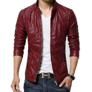 High Quality Men <b>Genuine</b> <b>Leather</b> <b>Jacket</b> 2026 Trending Waterproof Breathable Winter Mandarin Collar Supplier Moto & Biker Style - Product Image 1