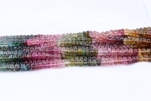 Nouvel Arrivage Perles Rondelles Facettées Multi-Tourmalines de Qualité Supérieure Naturelles 3,5 mm 14 Pouces pour la Fabrication de Bijoux - Product Image 6