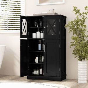 Mobile da bagno a 4 porte con ripiani regolabili mobili da bagno Premium - Product Image 4