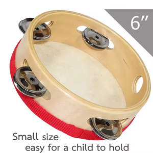 Tambourin en bois de qualité supérieure, fabriqué sur mesure, lumineux, pour professionnels et débutants. - Product Image 6