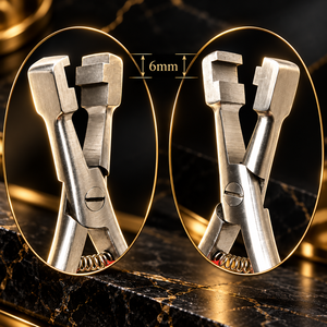 Pinzas para Extensiones de Cabello de 2mm, Acero Inoxidable, Herramienta para Alisar con Queratina, con Mangos Verdes, para Uso Profesional - Product Image 5