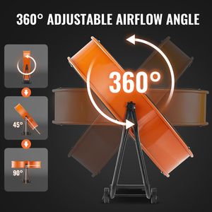 Ventilatore a Tamburo Industriale da 30 Pollici ad Alta Velocità, 3 Velocità, 13000 CFM, Regolabile a 360 Gradi, per Uso Commerciale - Product Image 5