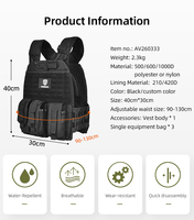 Gilet tactique unisexe OEM en polyester, personnalisable, professionnel, réglable, multi-poches, résistant à l'eau, amphibie, pour l'extérieur