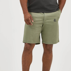 Pantalones Cortos Bermuda Casuales de Color Sólido para Hombre, Cintura Media, Cierre con Cordón, 100% Algodón Transpirable, Diseño con Bolsillo Frontal con Logotipo - Product Image 3