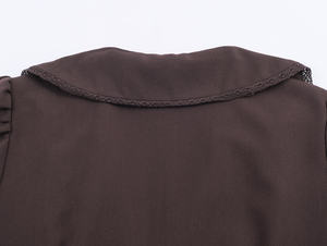 เสื้อเชิ้ตผู้ชายผ้าถักเนื้อนุ่มระบายอากาศได้ดี น้ำหนัก 160 กรัม ผลิตจากโพลีเอสเตอร์/คอตตอน ซาติน สีพื้น สไตล์ลำลอง ป้องกันการยับ กระดุมเดี่ยว ปกคอพับ - Product Image 6
