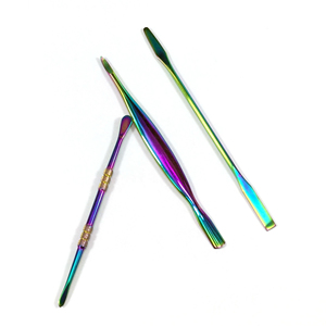 Rainbow Cuticle Pusher Stainless Steel Professional Multicolor <b>Nail</b> Scraper Dead Skin Remover Spoon Cleaner Manicure Pedicure - Product Image 1