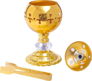 Quemador de Incienso Indio Clásico con Materiales 100% Naturales y Metal Ecológico para Aromaterapia en el Hogar y Uso Religioso - Product Image 3