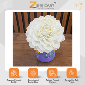 Flores Artificiales Premium Hechas a Mano con Madera de Sola Ecológicas para Decoración del Hogar en Halloween y Navidad, Personalizables, Origen India - Product Image 2