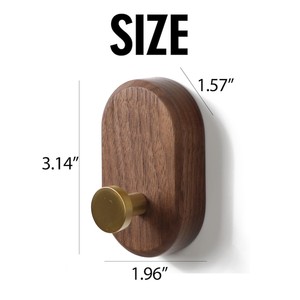 Wall Mounted Self-adhesive Modern Wooden Coat <b>Hook</b> Flower Pattern Single <b>Hook</b> <b>Rail</b> for Home Hotel Restaurant - Product Image 4