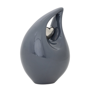 Urne funéraire moderne en acier inoxydable, forme goutte d'eau noire, durable, personnalisable, pour cendres humaines, souvenir commémoratif, style européen et américain - Product Image 2
