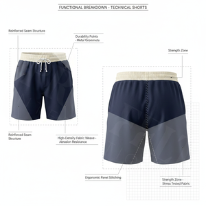 Shorts de sport 100% polyester, unis, vierges, personnalisables avec logo de marque, séchage rapide, coupe décontractée, pour la course, le jogging et l'haltérophilie, vente en gros - Product Image 2