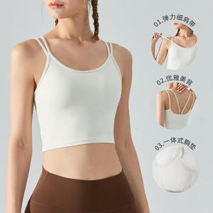 Women's Solid Color <b>Crop</b> <b>Top</b> Tank <b>Top</b> Sleeveless Square Collar Breathable Spandex Nylon Fitness Wear Regular Fit All Seasons - Product Image 6
