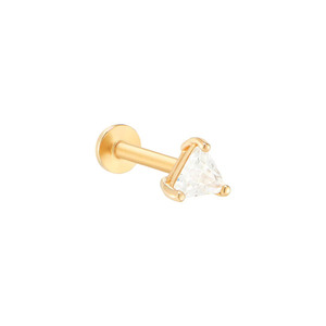 14K Solid Gold <b>Beaded</b> Bezel Labret Manufacturer Body-Safe Internal <b>Threading</b> 16G 18G Real Diamond Lab Grown Piercing Factory - Product Image 4