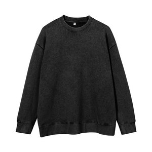 Vêtements pour hommes, sweat-shirts en coton 100% pour hommes, effet délavé, à manches longues, respirants, en vente - Product Image 1