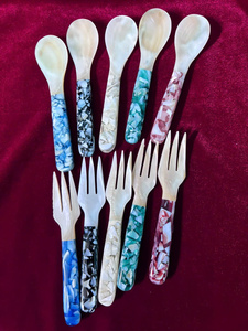 Eco Friendly Handmade Mother of Pearl Spoon with Various Designs and Sizes - Product Image 6