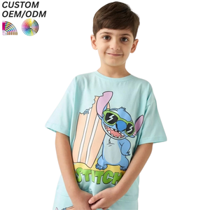 T-shirts décontractés imprimés pour enfants, garçons, filles, bébés, tout-petits, 100% coton, ODM, t-shirts d'été - Product Image 3