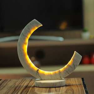 Moon <b>LED</b> Lamp Onyx Lamp Night Lamp <b>Bedside</b> Lamp Marble Decorative Desk <b>Table</b> Lamp Perfect Valentine's Day Gift - Product Image 4