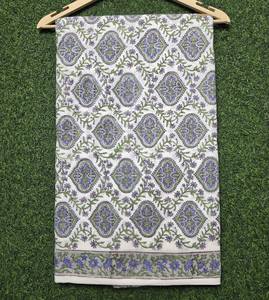 Tela de algodón azul con estampado Mughal, material de costura indio hecho a mano, tela de algodón estampada por yarda, suave y ligera, 44 yardas - Product Image 5