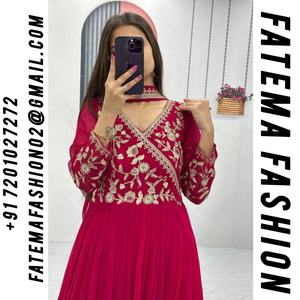 Fatema Fashion's elegante bordado impreso mujeres Salwar Kameez alta calidad boda fiesta desgaste hecho a mano precio competitivo - Product Image 2