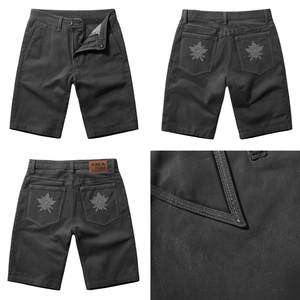 Pantalones Cortos de Moda Premium para Hombre, Color Gris Carbón, Bordados, Personalizados OEM ODM - Product Image 2