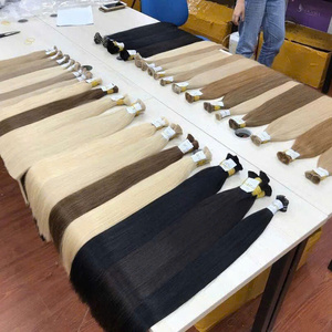 I TIP Meilleures ventes Extensions de cheveux humains chinois 100% vierges Remy longues, lisses crépus, sans traitement chimique, non teintes, couleur plus foncée - Product Image 4