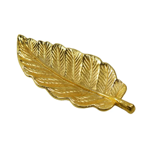 Ensemble de 3 assiettes en laiton de qualité supérieure en forme de feuille pour la cuisine, l'organisation et la décoration de la maison, vente en gros - Product Image 2