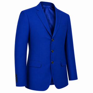 Veste de costume blazer sur mesure pour homme, 3 boutons, revers cranté, costume formel d'affaires, bleu marine foncé - Product Image 3