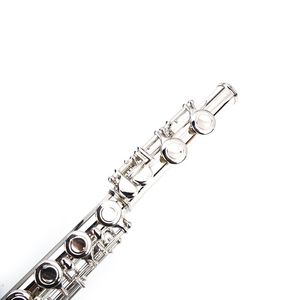Flauto da Concerto in Do Placcato in Nichel, Strumento in Ottone Argentato con Chiavi a Foro Chiuso, Materiale Cupronickel - Product Image 2