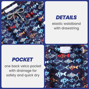 Shorts de Baño para Hombre, Estampados y de Color Sólido, con Ajuste Cómodo y Opciones de Personalización OEM Disponibles - Product Image 4