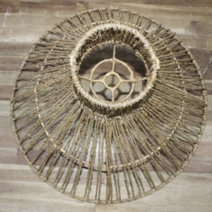 Tissé à la main jonc de mer jacinthe d'eau abat-jour en forme de cône couverture de lumière rustique naturelle écologique pour la décoration de la maison - Product Image 5