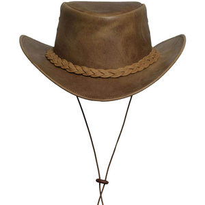 Genuine Leather Cowboy Style Wide Brim <b>Hat</b> for <b>Men</b> <b>Winter</b> Outdoor Adjustable Casual Fashion Vintage Wholesale - Product Image 4