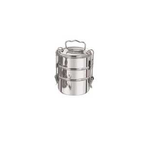 SUS304 Rectangle Stainless Steel Children's Dishwasher Safe 3-<b>Compartment</b> Eco-Friendly Folding Wire Handle Airtight Bento <b>Box</b> - Product Image 2