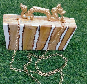 Sac à main de fête en résine et bois de luxe <span class=keywords><strong>best</strong></span>-seller au prix de gros pochette de soirée par RF Crafts