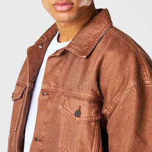 Chaqueta de Mezclilla para Hombre, Nuevo Diseño, Cuello Alto, Ecológica, 100% Algodón, Color Sólido, Ropa Urbana para Exteriores, Transpirable, Chaqueta de Invierno - Product Image 5