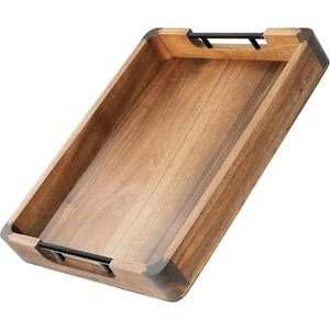 Bandeja de Madera Natural para Almacenamiento y Organización del Hogar, para Servir Aperitivos, Comidas, Té y Café, Disponible en Grandes Cantidades - Product Image 1
