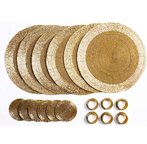 Embroidery <b>Beaded</b> <b>Placemats</b> Custom Tablemat Coffee Dining Table Elegant Classic Embroidery <b>Beaded</b> <b>Placemats</b> Best Price - Product Image 4