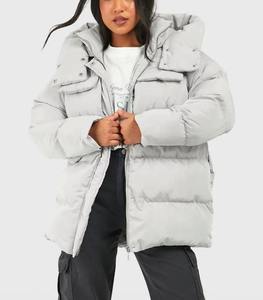 Chaqueta Larga Acolchada de Invierno para Mujer, Elegante y Cálida, Rellena de Algodón Tejido, OEM - Product Image 4