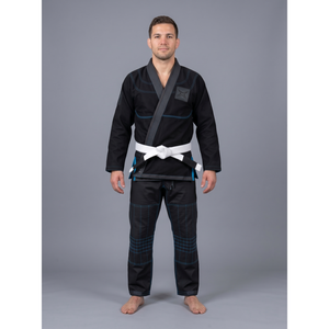 กางเกงกิโมโน BJJ พรีเมียม ผ้าริปสต็อป แต่งลายทองด้วยผ้าฝ้ายซาชิโก้ เย็บอย่างมืออาชีพ สำหรับยิวยิตสู ได้รับการรับรองจาก IBJJF เหมาะสำหรับการฝึกซ้อม - Product Image 1