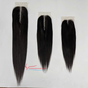 Extensiones de Cabello Virgen Vietnamita con Cierre de Encaje HD, Listas para Enviar, con Raya al Medio, Varios Colores, Alta Calidad - Product Image 6