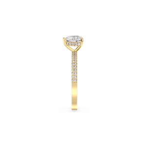 REYES Luxurious 14K Solid Gold HPHT CVD Lab Grown Diamond Wedding Promise Ring For Women Perfect Engagement Gift Jewelry - Product Image 4