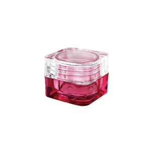 PS-frasco cuadrado transparente para cosméticos, frasco apilable de colores para maquillaje, 5ml, 10ml, 15ml, 20ml, 25ml, 30ml, serie BQ