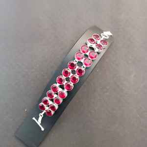 Beautiful <b>Red</b> Garnet Statement <b>Bracelet</b> 925 Sterling Silver Handmade Jewelry Gift For Women Birthday Luxury - Product Image 6
