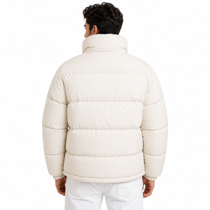 Lightweight Puffer <b>Jacket</b> Stand Collar Full Zip Quilted Winter Casual Outerwear Insulated Waterproof Style Puffer Men's <b>Jackets</b> - Product Image 2