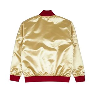 Veste universitaire en satin personnalisée de qualité supérieure, doublée de soie, avec veste en satin personnalisée en polyester épais de couleur unie pour homme - Product Image 2