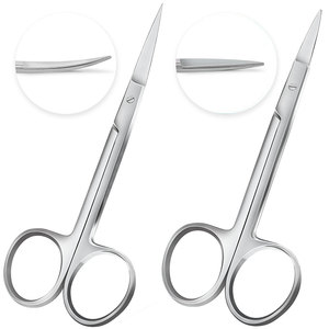 High Quality <b>Gum</b> Scissors Surgical Curved Blade Dental Scissors For Professional Clinic Use Strong Stainle - Product Image 1