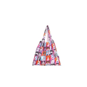 Sac fourre-tout en toile de coton imprimé personnalisé pour dames Shopping portable et réutilisable avec doublure en polyester Logo personnalisé - Product Image 1